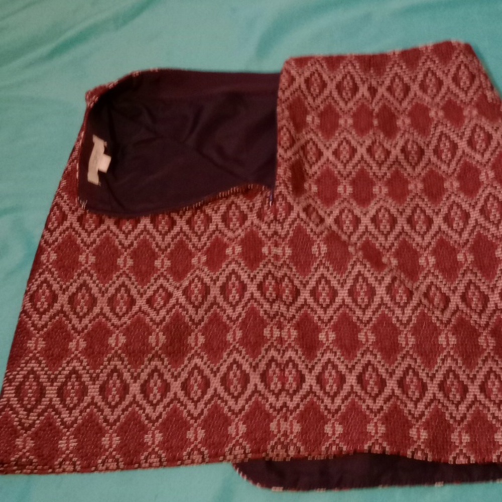 LOFT Tapestry Aztec Print Faux Wrap Skirt | Size 4 - Picture 6 of 10